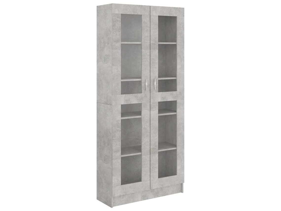 Vitrine Cabinet, Vitrine Cabinets Vidaxl Cinzeto Madeira Processada (n/a)