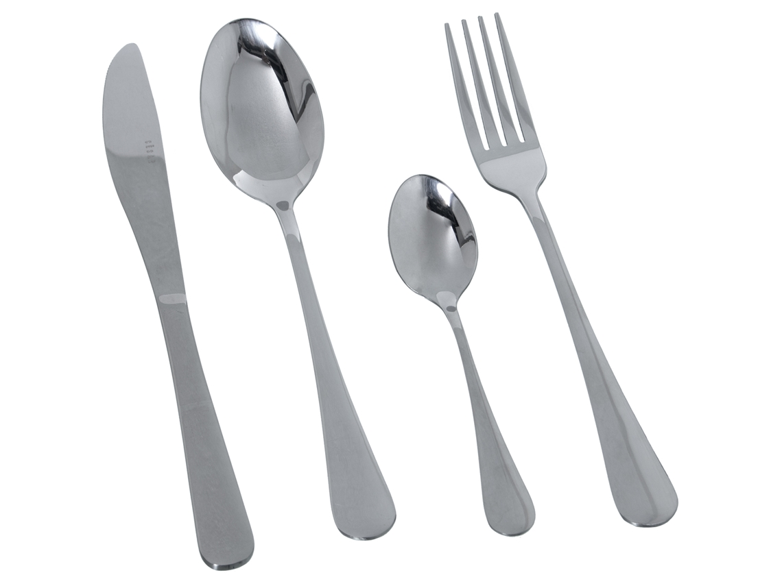 Conjunto de 24 Talheres de Aço Brilhante DRW (NA)