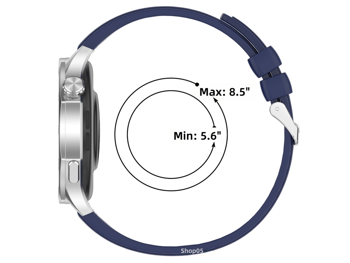 Pulseira de Silicone Compatível com Huawei Watch Gt5 e Gt5 Pro Estilo Original com Pinos Quick Release CHABERLU