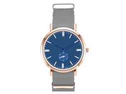 Reloj De Cuarzo Para Hombre Con Correa De Nailon, Dial Azul, Escala Gris, Zhoulianfa