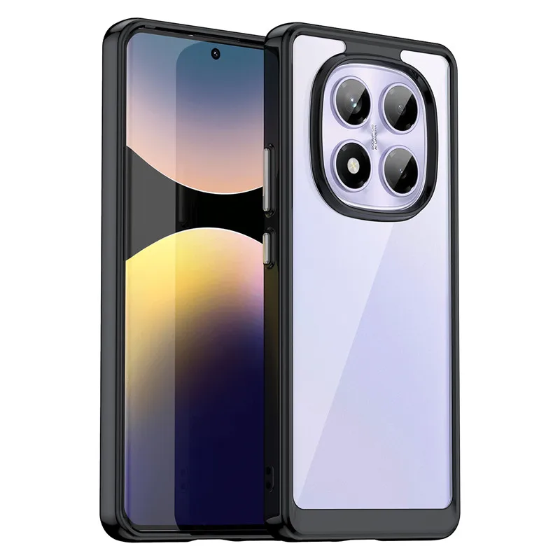 (preto, Redmi Note 14 Pro 5g (global)) Capa Fosca Resistente A Impactos, Compatível Com Carregamento Sem Fio Magnético