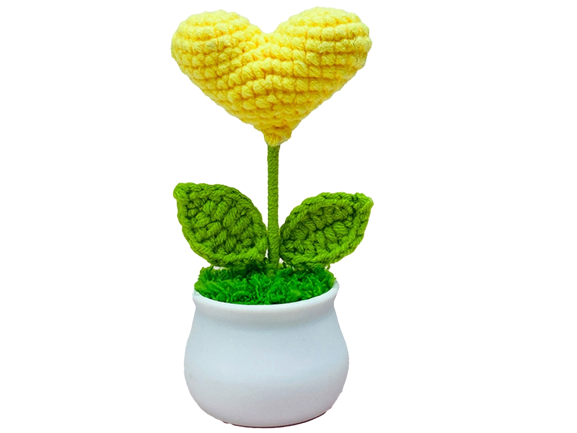 Tulipas Artificiais Em Vasos, Feitas À Mão, Com Design Em Forma De Coração, Decoração Feita À Mão Para Espaços Internos E Externos, Arranjo De Flores
