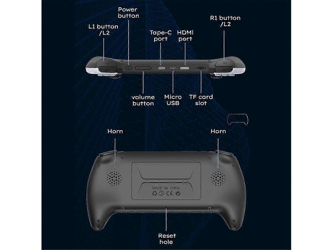 Console de Jogos Project X de 4,3 Polegadas e 8 Gb, Portátil, Compatível com Emuladores de Ps1, Mame e Gb. GOKOCO