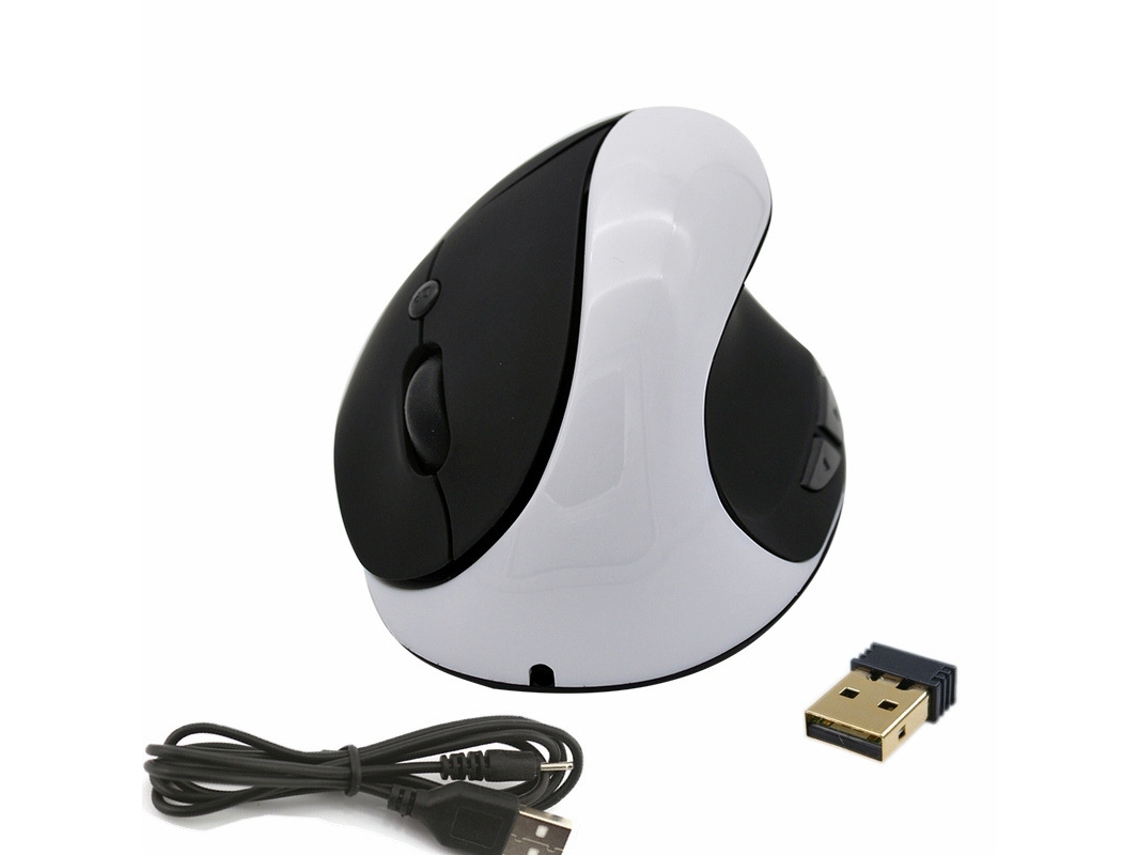 Rato Vertical Sem Fios Branco Com Carregamento Sem Fios Rato Ótico Vertical Sem Fios Ergonómico Rato Recarregável Com Baliria