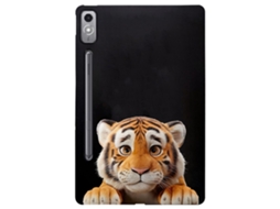Capa Protetora Fina E Flexível Para Tablet Lenovo Tab P12 Com Estampa De Padrão Pequeno Tigre Tuotuo