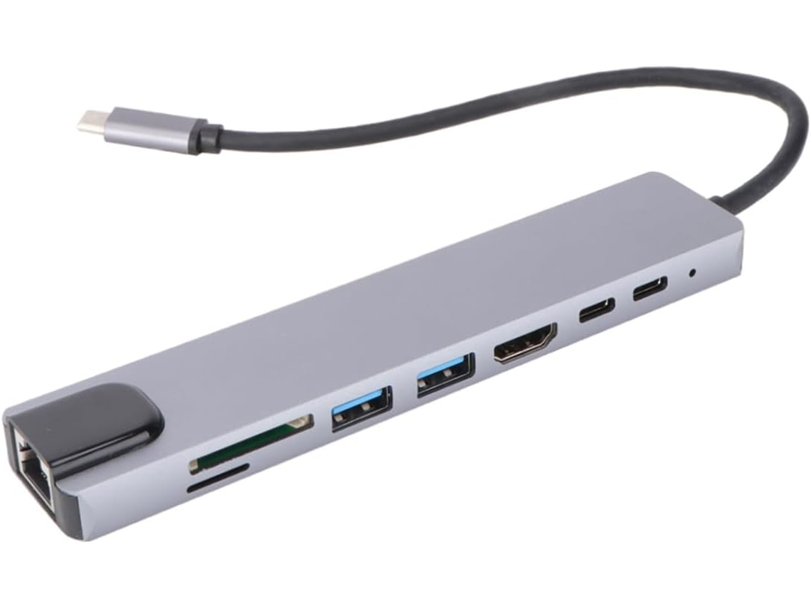 Hub Usb 3.0 Tipo C Com 8 Portas De Expansão Inteligentes Para