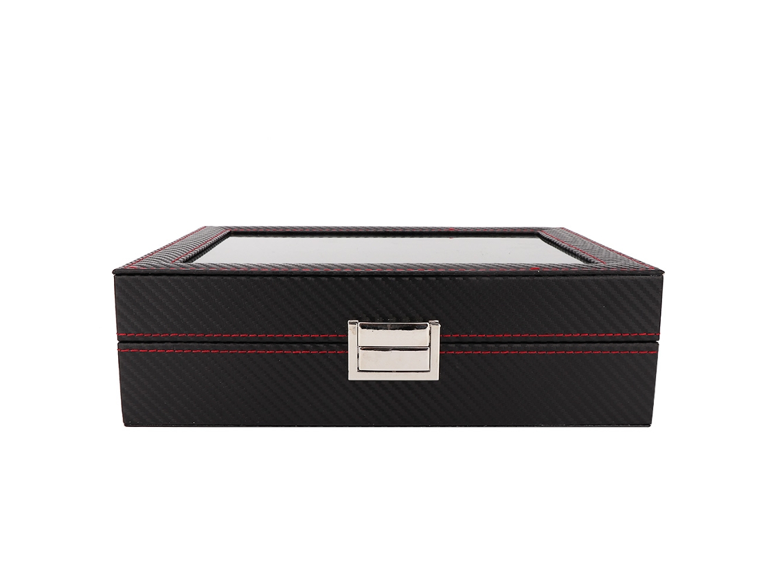 Caja Portátil De Armazenamento E Exibição Para Relógios De Viagem Com 10 Compartimentos