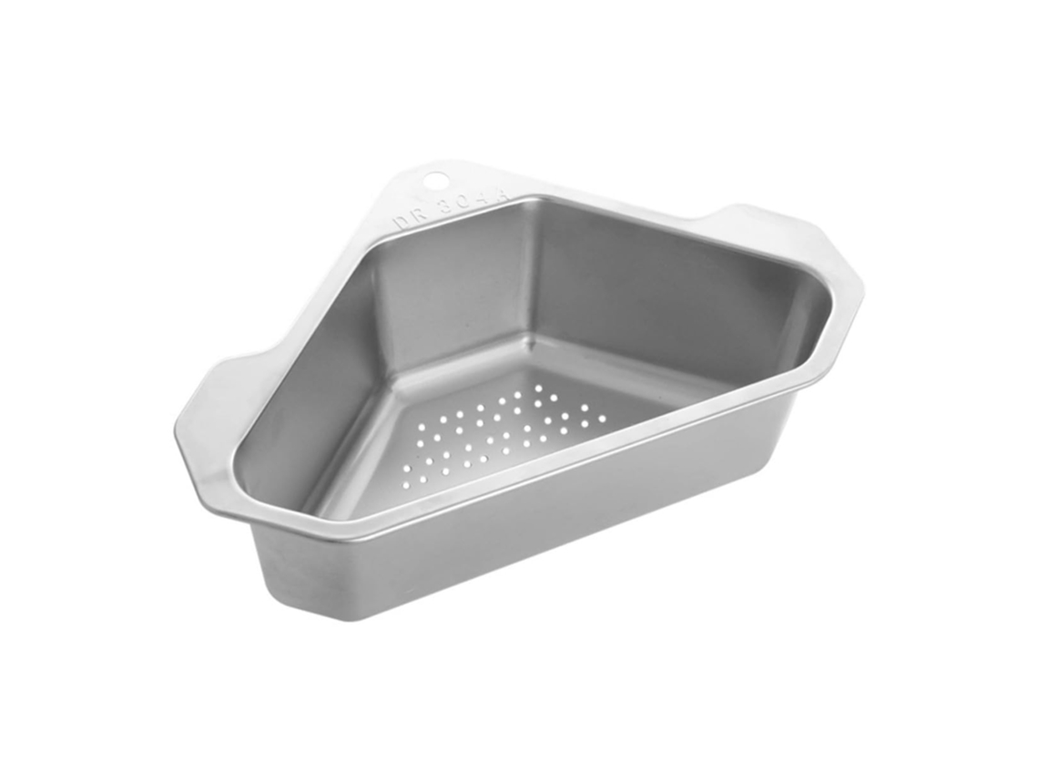 Cesto De Ralo Para Pia Em Aço Inoxidável 304 À Prova De Ferrugem, Com Suporte Triangular Para Canto.