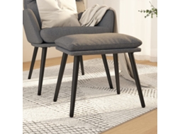 Vidaxl Apoio De Pés 45x29,5x35 Cm Tecido Cinzento-claro
