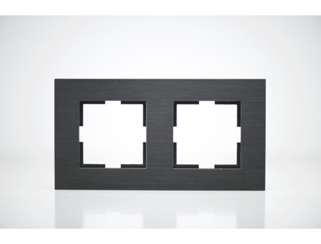 Placa de Acabamento de Metal Preto 2 Postes 84X159X10Mm