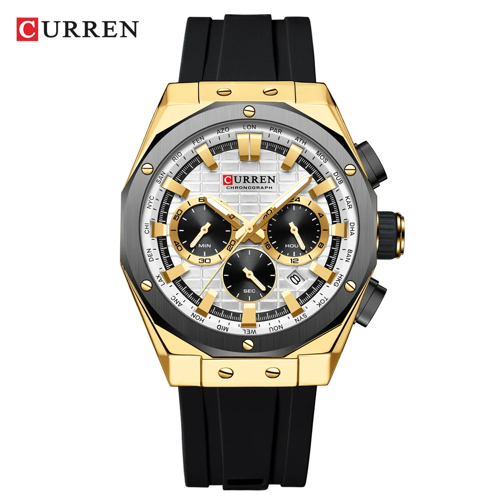 Relógio Masculino Cronógrafo Luminoso com Pulseira de Silicone. MDUG