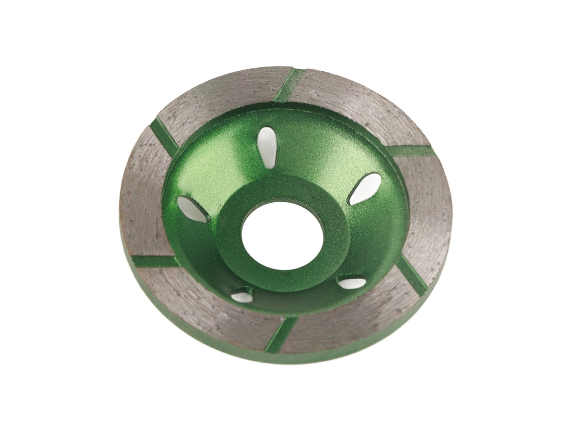 Disco De Corte E Esmerilado De Diamante Em Copa 80mm Para Concreto Mármore Granito Segmentado