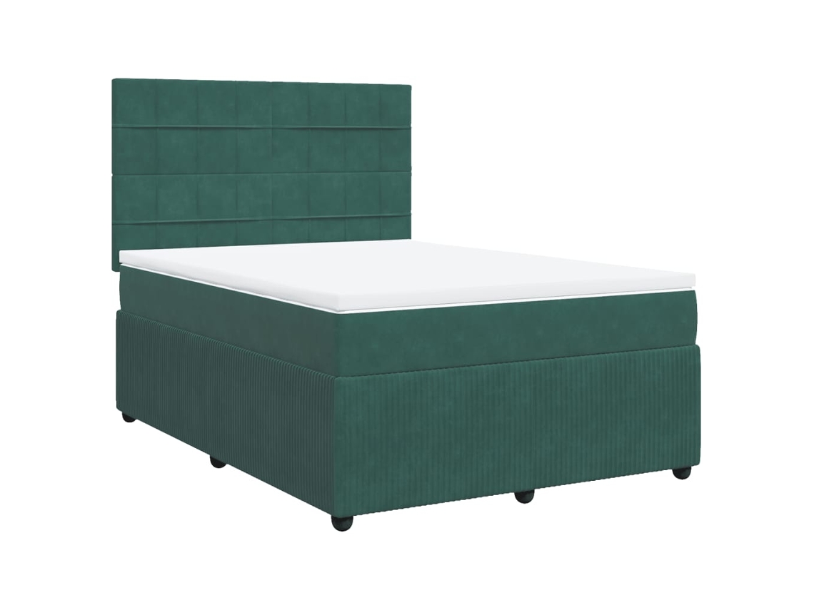 Box Spring Bed, Box Spring Beds Vidaxl Verde Veludo (140 X 190 Cm)