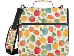 Pasta de Mesa Colorida com Alça, Bolsas Diversas, 3,8cm 1,5 Polegadas, 3 Selos, Organizador de Documentos