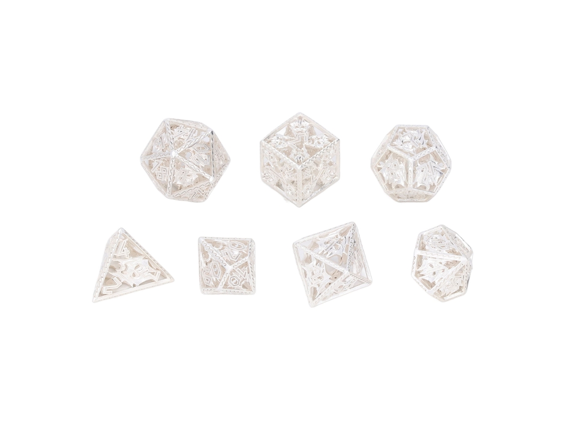 Mali 7pcs Dados Poliédricos Ocos de Cobre para Jogos de Rpg Festas de Férias Mesa