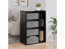 Vidaxl Buffet Carvalho Preto 60 X 33,5 X 84 Cm