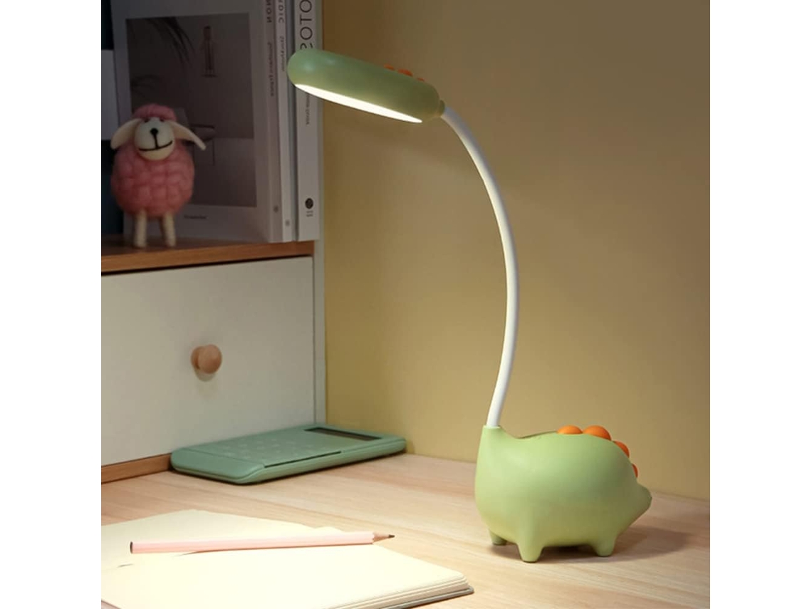 Lâmpada Mesa Dinossauro Infantil Sem Fio Usb Recarregável, Toque, Regulável, 3 Modos, Cabeceira/leitura ZYBLSSBB
