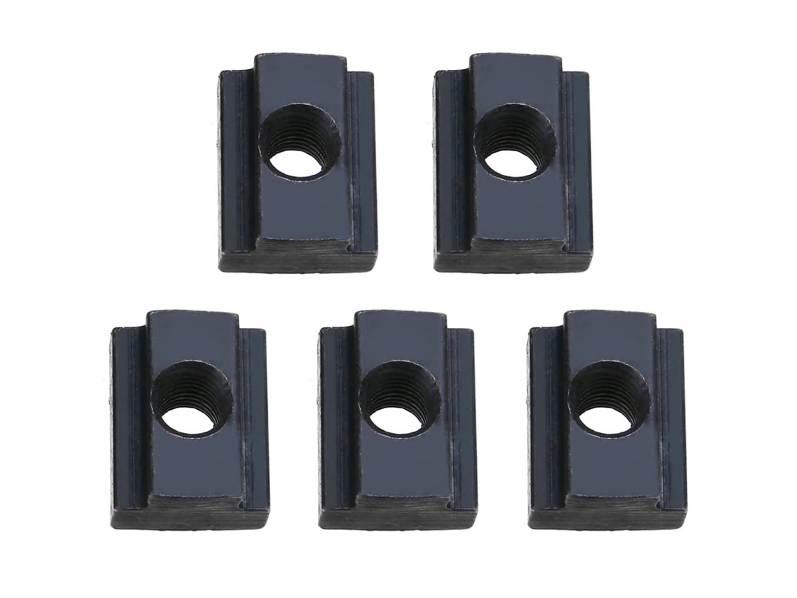Porcas De Aço Carbono Com Ranhura Em T, Acabamento Em Óxido Preto, Alta Dureza, Roscas M6 8 10 12, Ranhuras Em T, Para