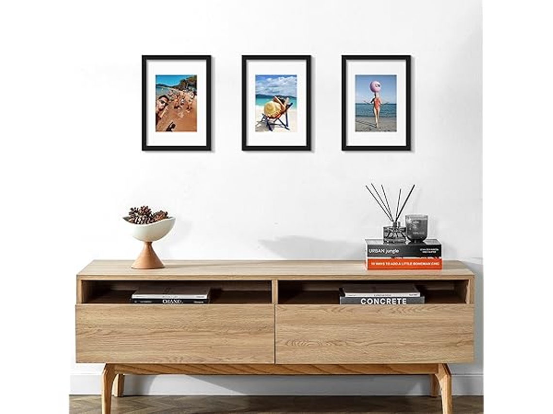 Conjunto de Três Molduras A4, para Crianças, na Cor Preta, Fotografias, Imagens e Cartazes Adequados, Ergonômico, Uso Diário STELASPLEN