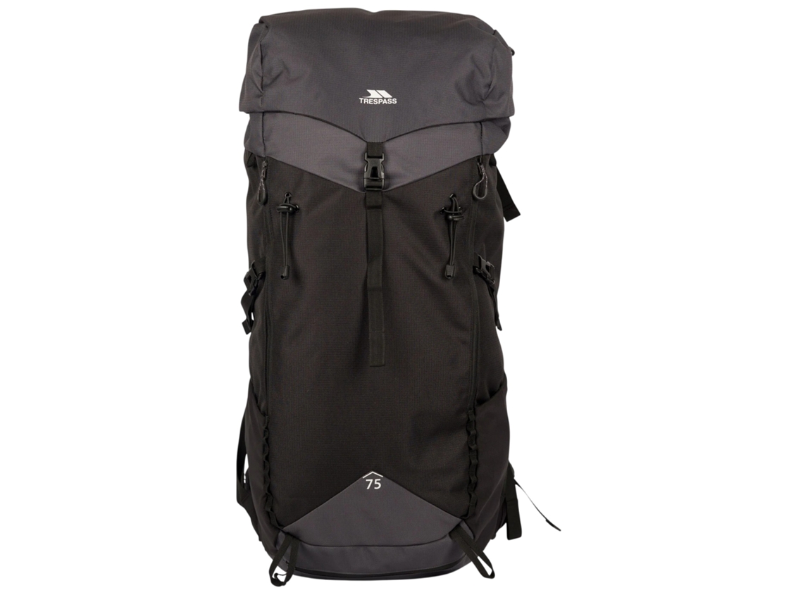 Mochila De Caminhada Trespass Pass 75l, Tamanho Único, Preta/cinza Escuro, Para Transporte E Organização Prática Dos Artigos Indicados