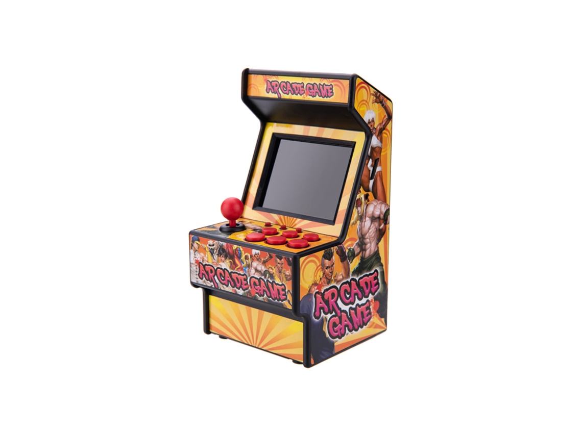 Mini Arcade Terminal com visual retrô e 156 jogos, modelo 4, amarelo Techkidz