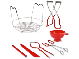 Kit De Enlatamento Para Iniciantes Com 6 Ferramentas Essenciais: Funnel, Chave, Apoio, Aretê Magnético, Pinça E Removedor De Bolhas