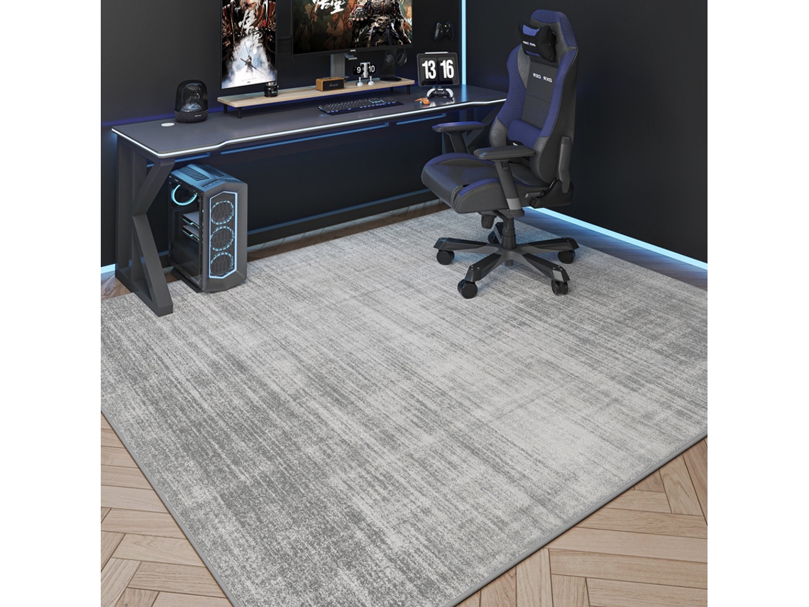 Tapete Protetor Para Cadeiras, (cinza Prateado - 140x200 Cm) Cuich