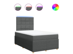 Box Spring Bed, Box Spring Beds Vidaxl Cinzeto Tecido (120 X 190 Cm)