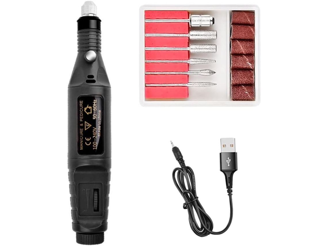 Lima Elétrica De Unhas Usb Para Gel Cristal E Pedicure Elysve