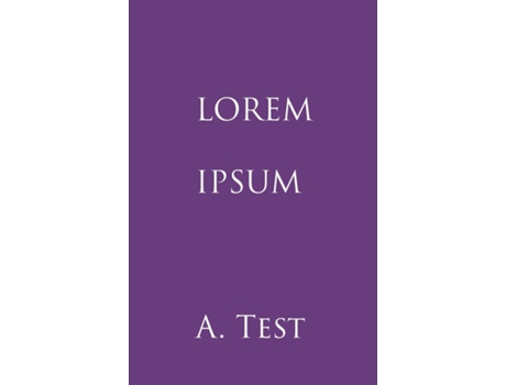Livro Lorem Ipsum De Alex Test (inglês)