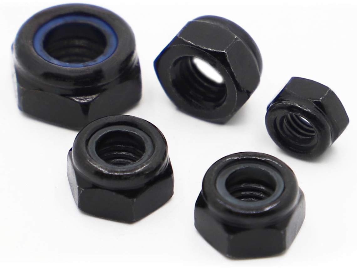 Porcas Sextavadas Autotravantes, Aço Carbono Preto, M2-m14, Tamanhos