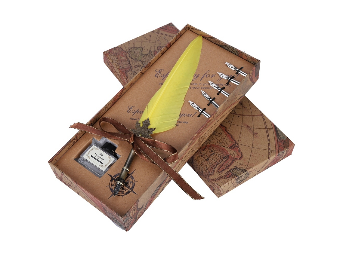 Conjunto De Caneta De Escrita Retrô Europeia (escrever, Presente)