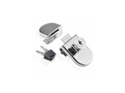 Fechadura Para Porta De Vidro Com Dobradiças Pivotantes 5 A 8 Mm, Sem Necessidade Furar, Inclui 2 Chaves.