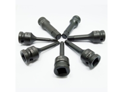 Kit De 7 Brocas De Impacto 3/8" Conductor Acero Cromo Molibdeno Hexagonal Métrico 4mm-12mm