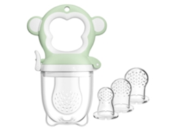 Alimentador De Frutas De Silicone Para Bebês, Brinquedo De Escovar Dentes Lilás, Para Bebês Que Querem Comer - Verde