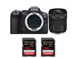 Eos R6 Mark Ii + Rf 15 30mm F/4.5 6.3 Is Stm + 2 Sandisk 256gb Uhs ii 300mb/s + Ebook “20 Dicas para Fotos Que Impressionam” CANON
