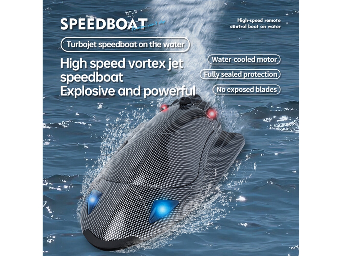 Barco Rc Pretojjrc Fy011 2.4g 35km/h Jato À Prova D'água Auto recuperação Led Refrigeração Brinquedo MDUG