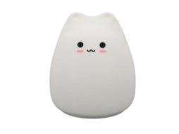 Lâmpada Gatito De Silicone 7 Cores Modo Respiração Luz Branca Quente Lâmpada De Noite Táteis Para Bebês