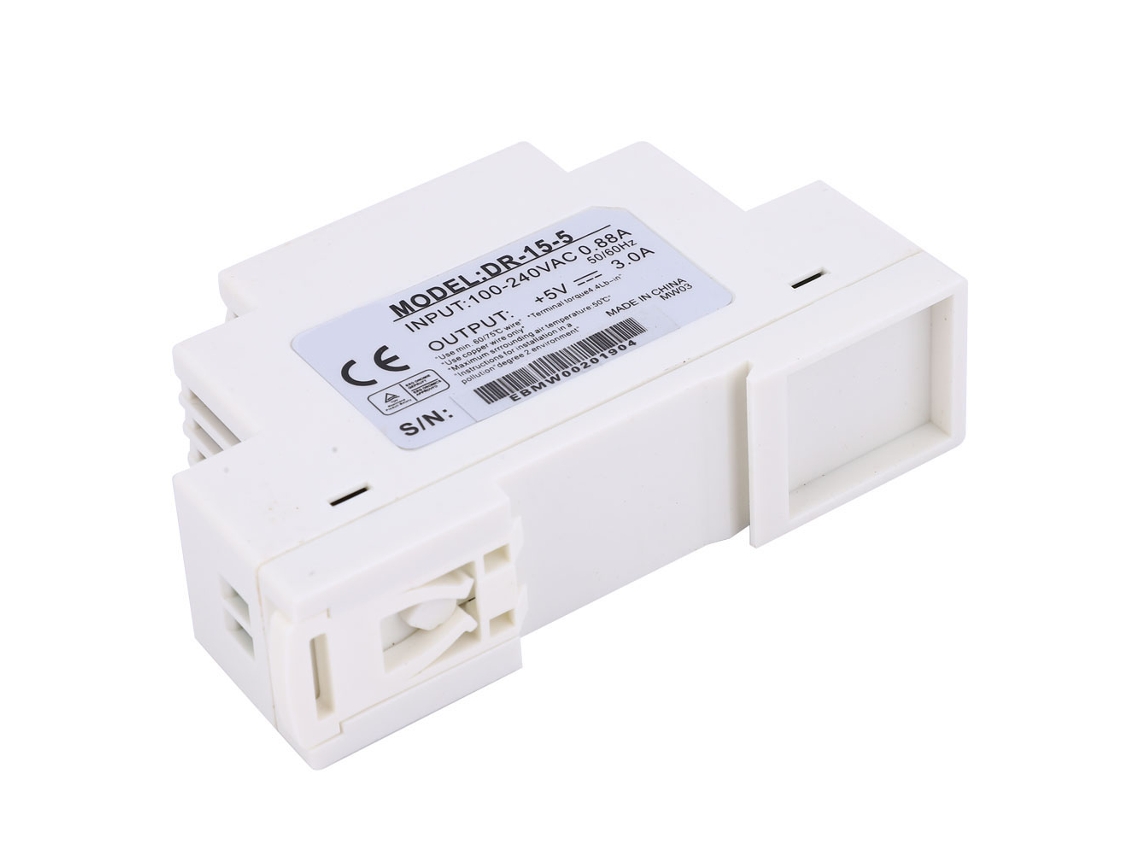 Laxiscreed Fonte De Alimentação 15w 5v Para Montagem Em Trilho Din, Energia Segura E Eficiente