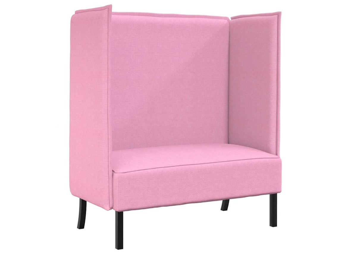 Maison Exclusive - Sofá De Encosto Alto 101cm Rosa Tecido