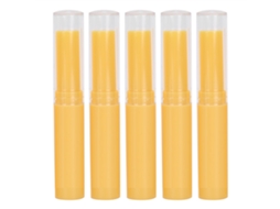 5pcs Bálsamo Labial Hidratante Antiseca Crema Suero De Cuidado Labial Reparador Para Labios Secos (sabor Bergamota Amarillo)
