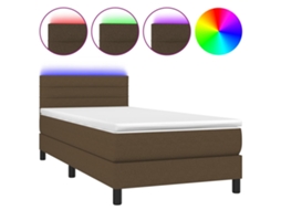 Box Spring Bed, Box Spring Beds Vidaxl Marrom Tecido (80 X 200 Cm)
