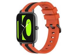 Pulseira De Silicone Bicolor Vertical De 22 Mm Para Xiaomi Haylou Rs4 Ls12