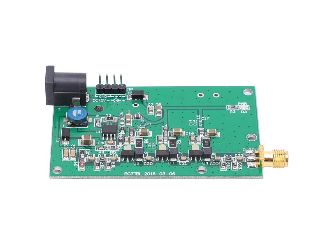 Hkj placa Gerador Rastreador Espectro Módulo Fonte Ruído Componente Eletrônico Sma Dc12v