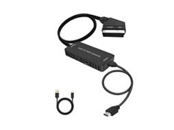 Adaptador Scart Para Conversor De Áudio E Vídeo Cablebox Com Suporte Para Conversão Hd 1080p Hengjian