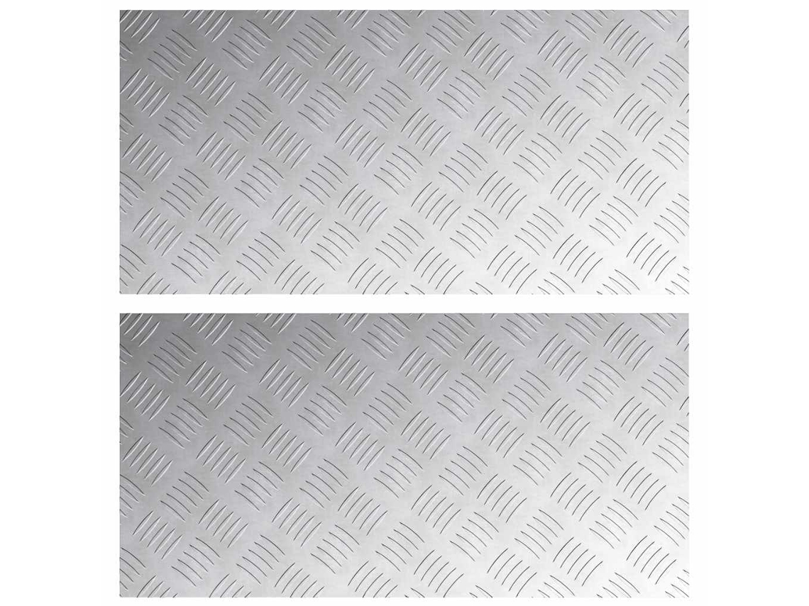 Degrau Retangular 2 Peças Prateado 80 X 40 Cm Alumínio MAISON EXCLUSIVE