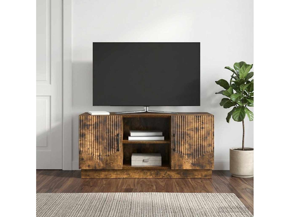 Vidaxl Gabinete para Tv Carvalho Fumado 102 X 34,5 X 47 Cm