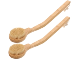 Conjunto De 2 Escovas Banho Longas Antiderrapantes Frcolor Para Esfoliação, Limpeza E Massagem Para Idosos Pessoas Com