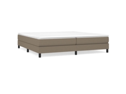 Box Spring Bed, Box Spring Beds Vidaxl Cinzento-acastanhado Tecido (200 X 200 Cm)