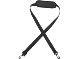 Cinta De Bagagem Ajustável Em Nylon Preto, Larga, Com Ganchos.